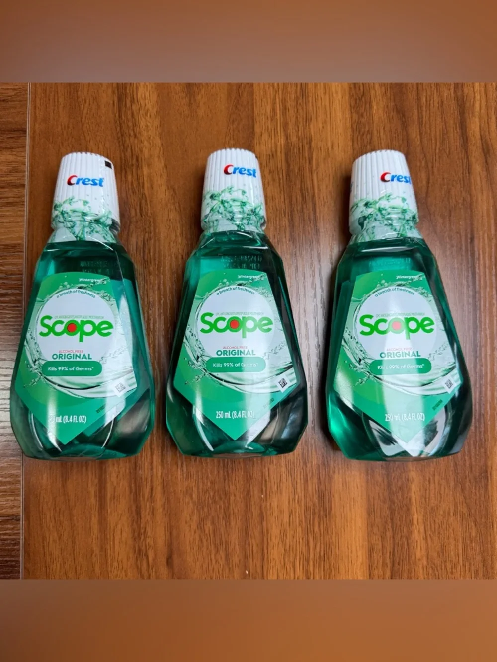 Crest Scope Mouthwash Pack of 3 Alcohol‎ Free Original 8.4oz